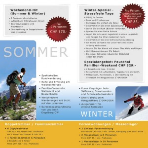 Flyer Berggasthaus Z'GRAGGEN