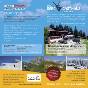 Flyer Berggasthaus Z'GRAGGEN