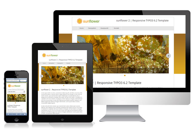 Responsive TYPO3 Template sunflower 2